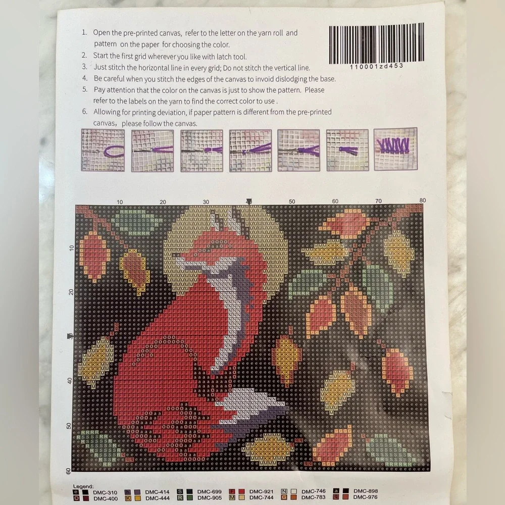 Hcdmre tapestry kits for rug point ( fox and leaves)